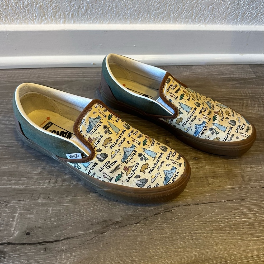 Vans Customs National Parks - Parks Project Slip Ons Size Women’s: 10 Men’s: 8.5